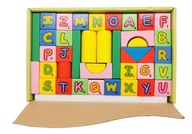 Klocki edukacyjne dla dzieci - drewniane literki