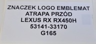 logo LOGO EMBLEMAT grille front LEXUS RX RX450H