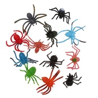 Množstvo 12 ks plastových figúrok pavúkov zvieracích modelov