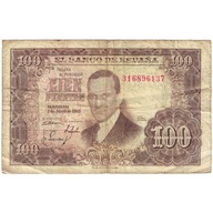 Banknot, Hiszpania, 100 Pesetas, 1953-04-07, KM:14