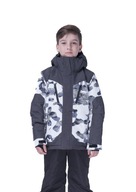 Dziecięca kurtka zimowa na snowboard, ciepły polar, wodoodporna, B5036 White134