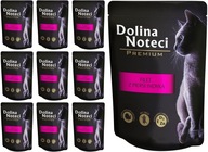 DOLINA NOTECI PREMIUM KARMA MOKRA DLA KOTA FILET INDYK ZESTAW 10x85g