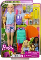 BÁBIKA BARBIE SADA CESTOVATEĽ CAMPING MALIBU + PSÍK + PRÍSLUŠENSTVO HDF73