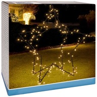 Gwiazda ŚWIECĄCA 3D dekoracyjna zewnętrzna ogrodowa stojąca 130 LED 80 cm