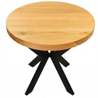 dubový stolík drevený okrúhly do obývačky 70cm