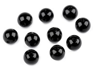Akrylové perly, korálky čierne 12 mm 25 ks