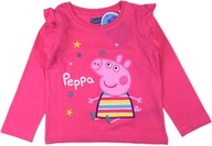 BLUZECZKA BLUZKA Z FALBANKAMI ŚWINKA PEPPA PIG 116 R19