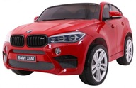 BMW X6M XXL dla 2 dzieci Lakier Czerwony + Pilot + Ekoskóra + Pasy + Wolny