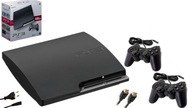 Konzola Sony Playstation 3 Slim 320 GB + 2× Ovládač drôtový Aptel čierny