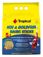 Pokarm podstawowy dla ryb oczkowych Tropical Koi & Goldfish Basic Sticks 5l