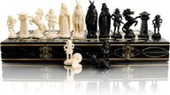 VIKINGS Black & White Edition Výnimočná šachová súprava Vypaľovaná