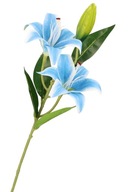 Kwiat sztuczny LILIA gałązka 65 cm jak żywy niebieski