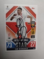 Karta panini autograf Polska Liga Narodów Jan Bednarek