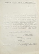 ODDZIAŁ KONNY SOKOŁAW KRAKÓW POŚWIĘCENIE PROP 1913
