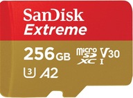 Karta pamięci micro SD SANDISK EXTREME 256GB 190/130 V30
