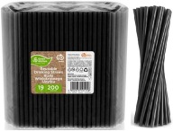 SZÍVÓSZÁL MŰANYAG IVÓCSŐ SHAKE JUMBO TÖBBFUNKCIÓS FEKETE 200 DB