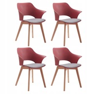 Moderné stoličky 4 kusy škandinávske DREVO