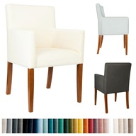 Krzesło tapicerowane RAMIRO z podłokietnikami masywne proste różne kolory