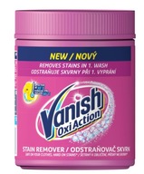 Vanish, odstraňovač škvŕn, prášok na farebné tkaniny Oxi Action, pink, 470 g