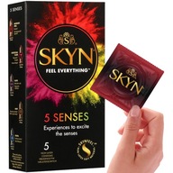 SKYN SENSES mix prezerwatywy potęgujące orgazm z wypustkami 5 szt.