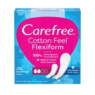 CAREFREE Cotton Feel Flexiform wkładki higieniczne świeży zapach 56szt