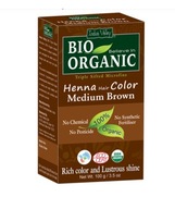 Farba Na vlasy organická Henna Stredne hnedá Lesk Objem Bez amoniaku