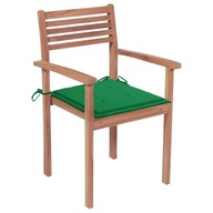Záhradné stoličky, 2 ks, zelené vankúše, lite d