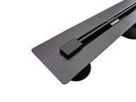 ODPŁYW 60 cm CZARNY SUPER SLIM INVISIBLE 4mm OBROT