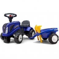 FALK Traktorek Baby New Holland Niebieski z Przycz