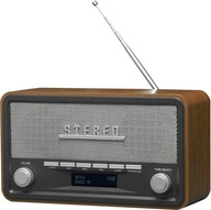 Radio sieciowo-bateryjne FM Denver DAB-18 brązowe RETRO