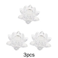 3x Przycisk Do Papieru Crystal Lotus Crafts Glass