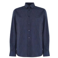 Granatowa koszula męska w paski Pierre Cardin, Rozmiar XL