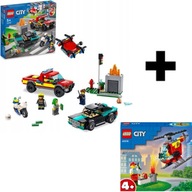 LEGO CITY AKCJA STRAŻACKA I POŚCIG 60319 + LEGO 60318 ZESTAW PREZENTOWY