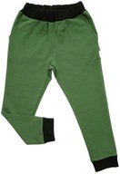 Spodnie dresowe chłopięce z kieszeniami zielone GAMET 146 wygodne do szkoły