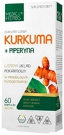 Medica Herbs CURCUMA a PIPERYNA Tumeric KURKUMA Odolnosť Cirkulácia 60kaps.