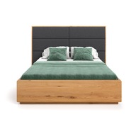 DSI Drevená dubová posteľ DOME 200x220 long dlhá s truhlicou PREMIUM