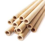 Słomki bambusowe rurki wielorazowe ekologiczne eko do picia | 15cm 50szt