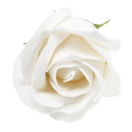 Biela mydlová ruža darček na krst spoločenstva
