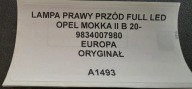 light right front FULL LED OPEL MOKKA II B 20- original 9834007980