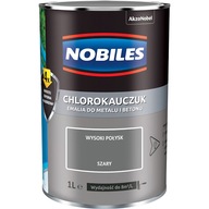 Chlorokauczuk farba emalia NOBILES 0,9L szary