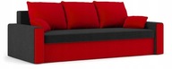Kanapa PANAMA rozkładana sofa czarny + czerwony