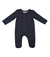 Pajac z bawełny organicznej denim 9-12m