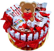 Tort KINDER Box Zestaw Słodyczy Dla Dziecka Dzieci Prezent na Urodziny 18