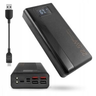 Gyors Powerbank 10000mAh 3A 22W PD 4x USB-A USB-C Apple Lightning zseblámpa