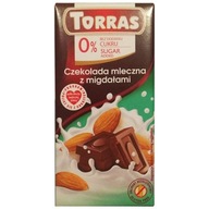 Torras mliečna čokoláda s mandľami bez cukru