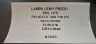 light left front DRL LED PEUGEOT 308 T10 21- original 9835230980
