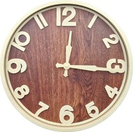 MODERN FALIÓRA FA SZÁMLAPPAL ÉS KRÉMSZÍNŰ DÍSZÍTÉSSEL NAGY 35cm