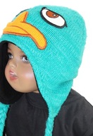 e2 DISNEY Teplá dievčenská zimná čiapka Uško Phineas & Ferb 8-11 rokov