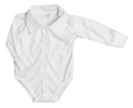 Košeľa-body elegantná biela - veľ. dlhá 62