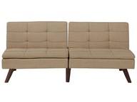 Sofa kanapa rozkładana pikowana jasny brąz